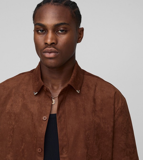 boohooMAN  Shirts - Brown Casual Shirts