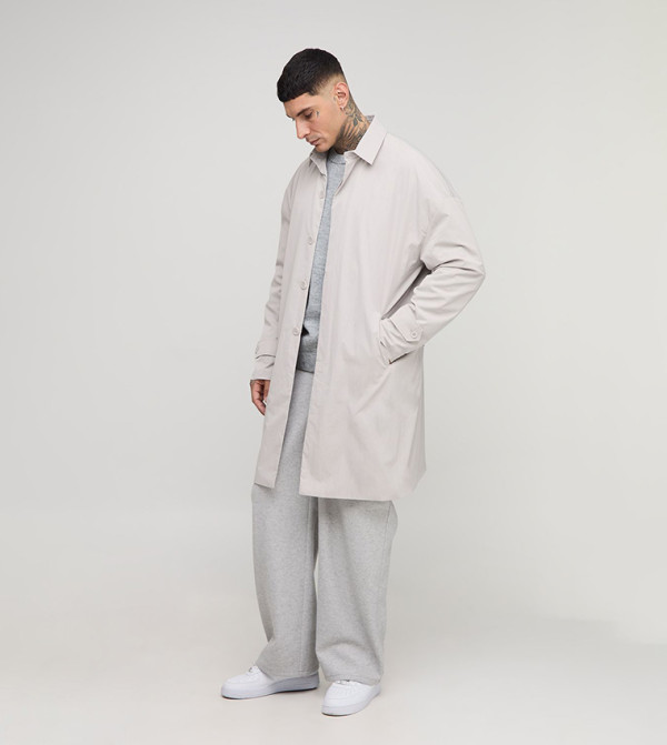 boohooMAN Overcoats - Grey Overcoats