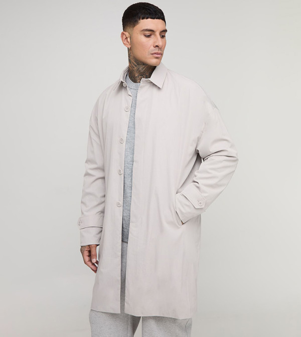boohooMAN Overcoats - Grey Overcoats