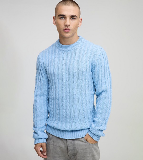 boohooMAN boohooMAN - Blue Round Neck Sweaters