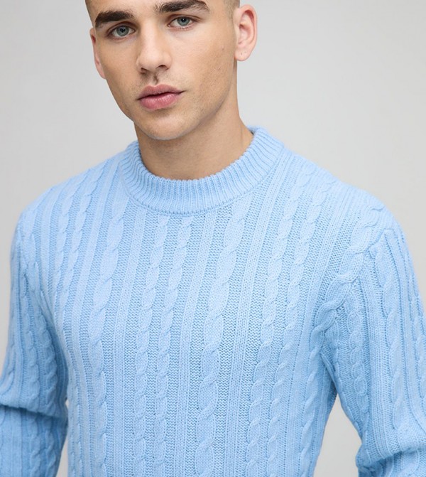 boohooMAN boohooMAN - Blue Round Neck Sweaters
