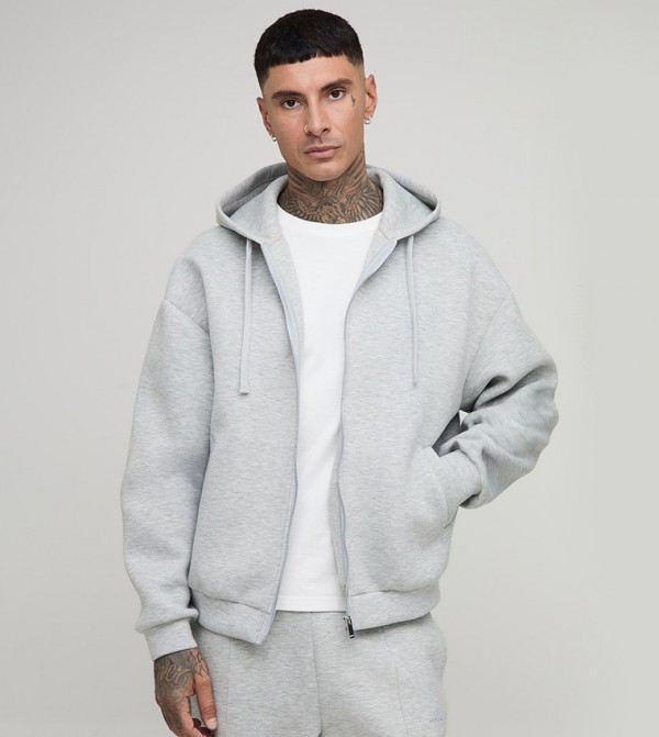 boohooMAN  Hoodies & Sweatshirts - Grey Hoodies