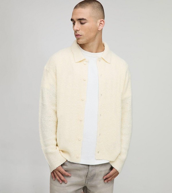 boohooMAN  Long Sleeves - Beige Long Sleeves