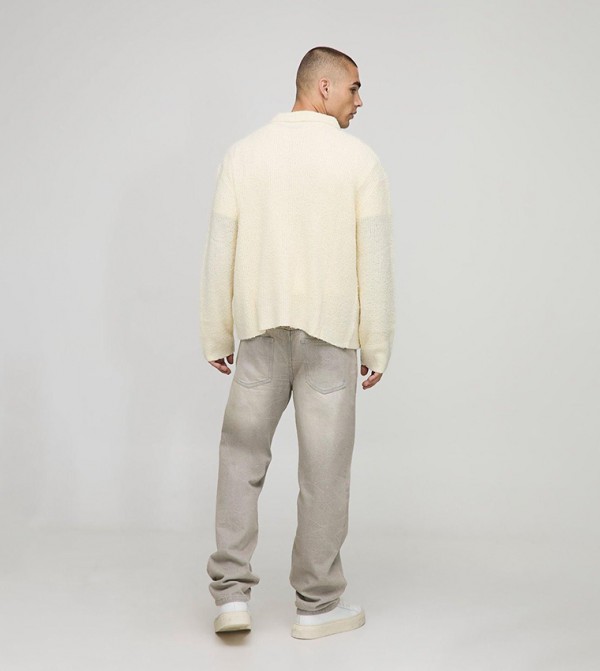 boohooMAN  Long Sleeves - Beige Long Sleeves