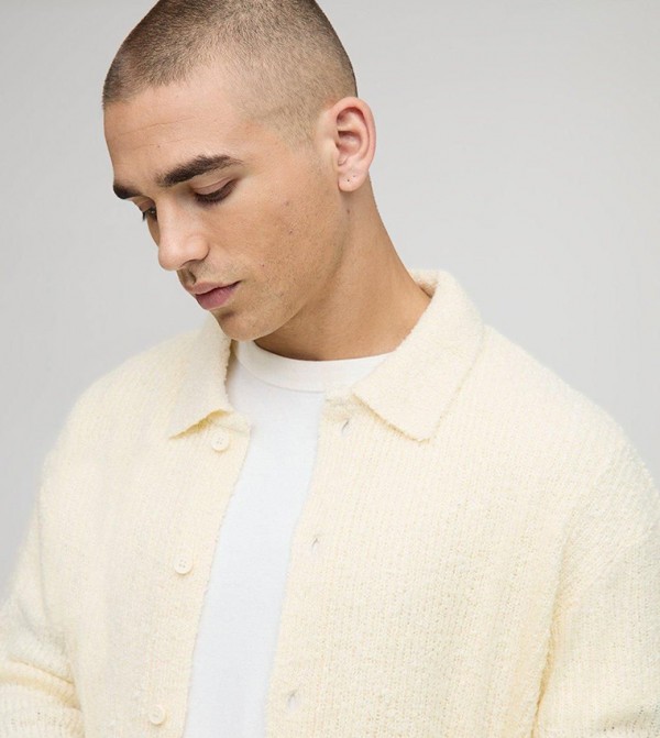 boohooMAN  Long Sleeves - Beige Long Sleeves
