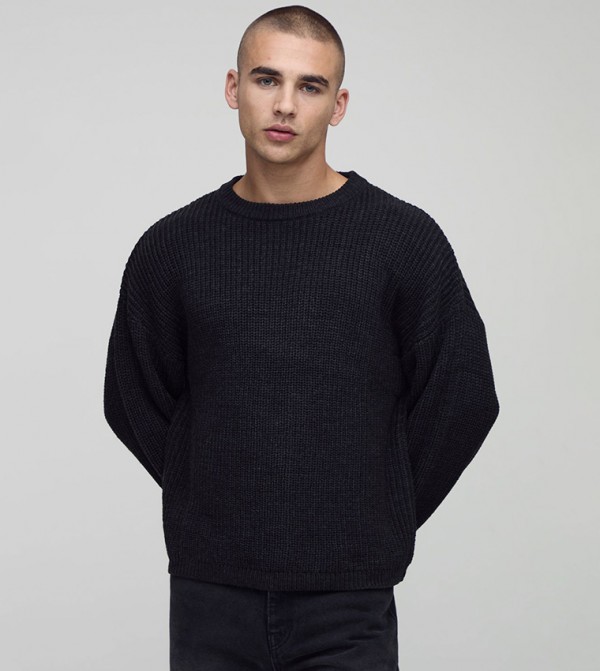 boohooMAN boohooMAN - Grey Round Neck Sweaters