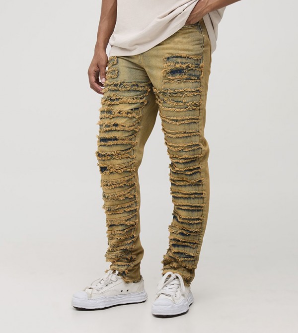 boohooMAN  - Green Slim Jeans