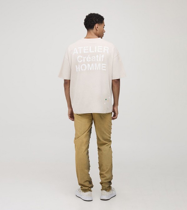 boohooMAN  - Green Slim Jeans