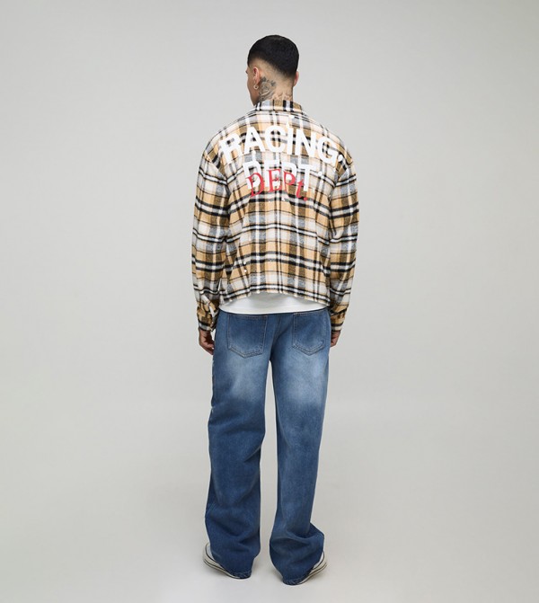 boohooMAN  - Blue Relaxed Jeans