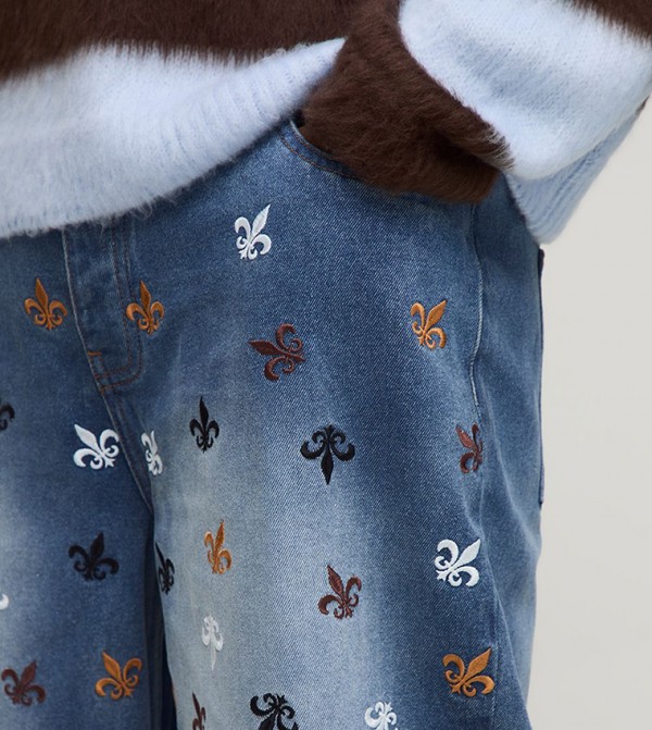 boohooMAN  - Blue Relaxed Jeans