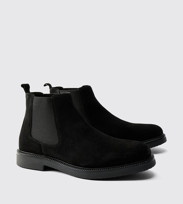 boohooMAN  Boots - Black Chelsea Boots