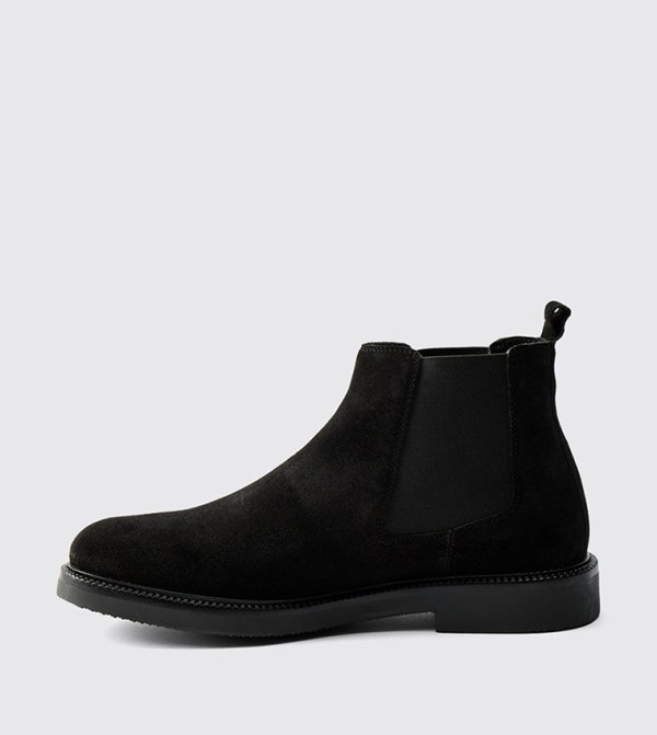 boohooMAN  Boots - Black Chelsea Boots