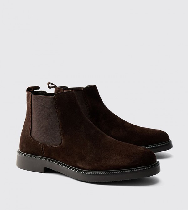 boohooMAN Boots - Brown Chelsea Boots