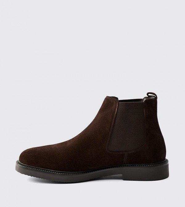 boohooMAN Boots - Brown Chelsea Boots