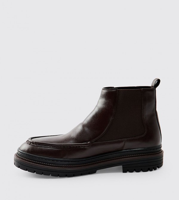 boohooMAN  Boots - Tan Chelsea Boots