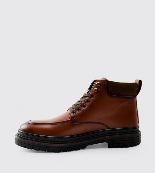 boohooMAN Shoes - Tan Chelsea Boots