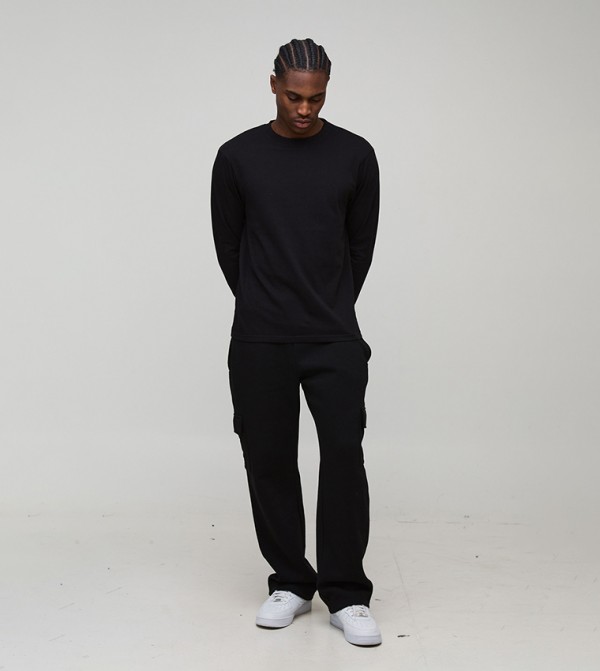 boohooMAN boohooMAN - Black Round Neck T-Shirts