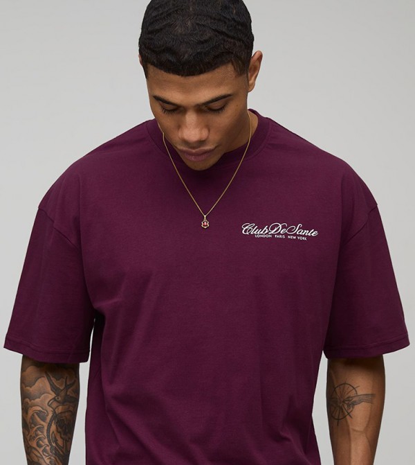 boohooMAN  - Red Round Neck T-Shirts
