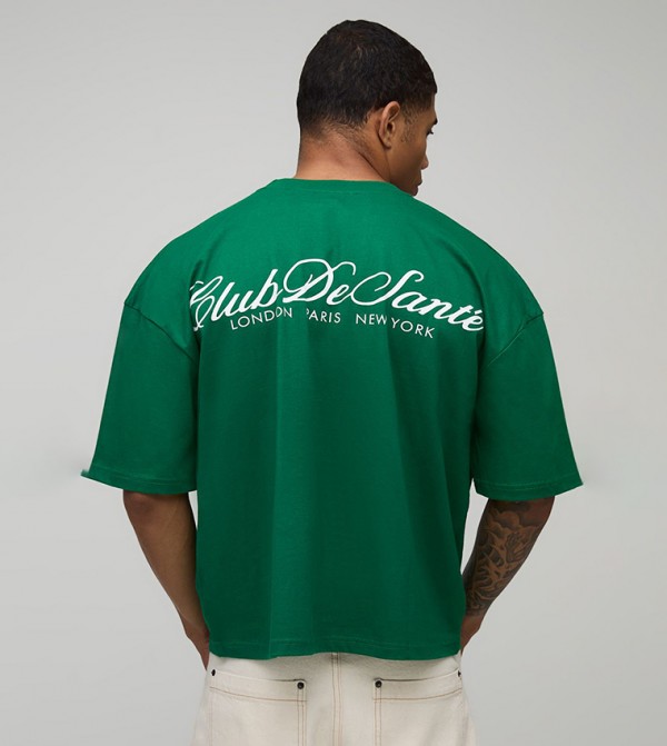 boohooMAN  - Green Round Neck T-Shirts