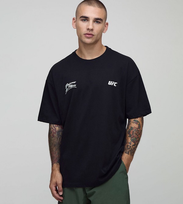 boohooMAN - Black Round Neck T-Shirts