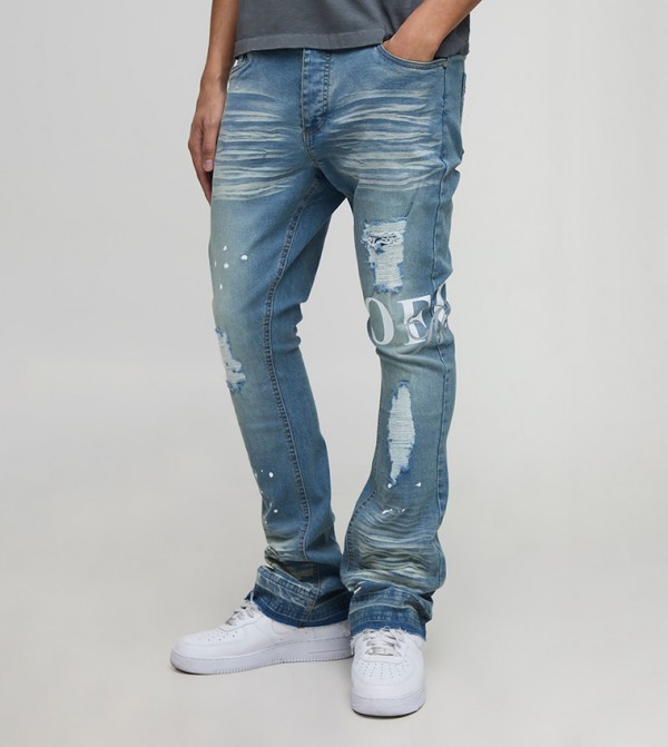 boohooMAN  - Blue Skinny Jeans