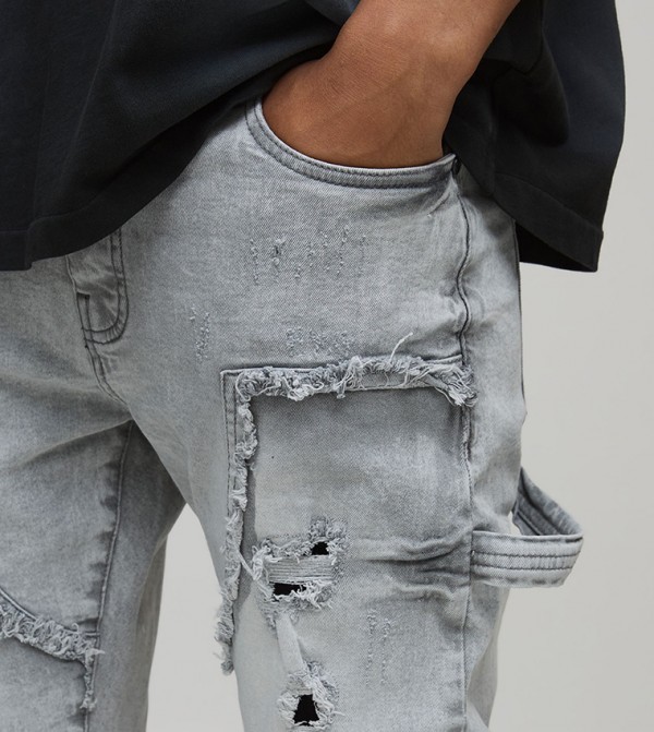 boohooMAN Skinny Jeans - Grey Skinny Jeans