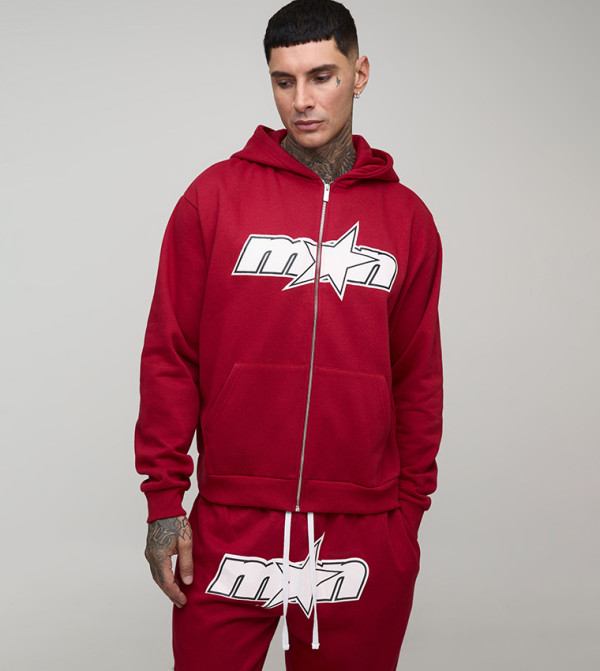 بوهو مان  أطقم ملابس - أحمر Co-Ord Set