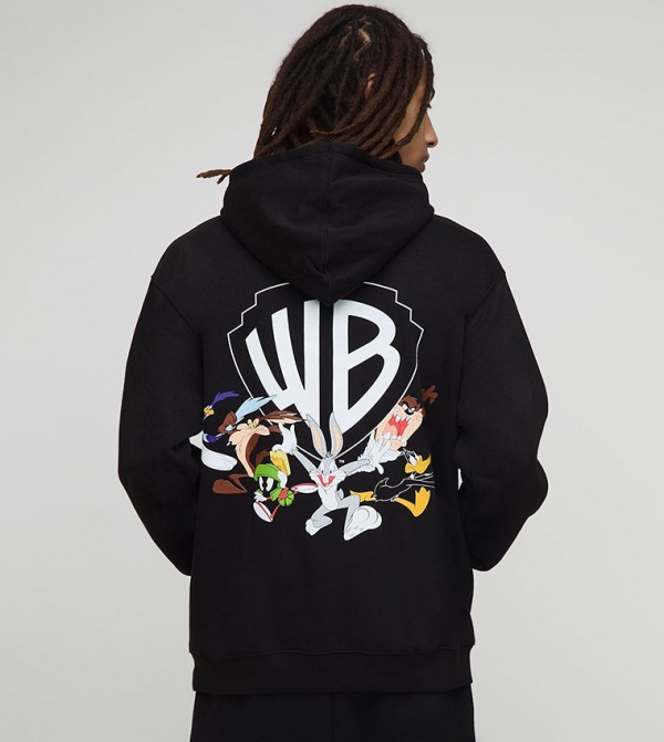 بوهو مان ملابس - أسود هودي