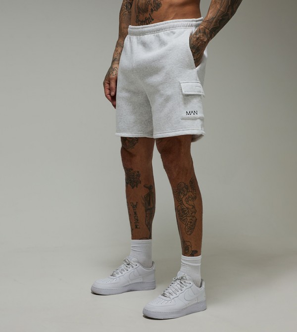 بوهو مان  ملابس رياضة - رمادي شورتات