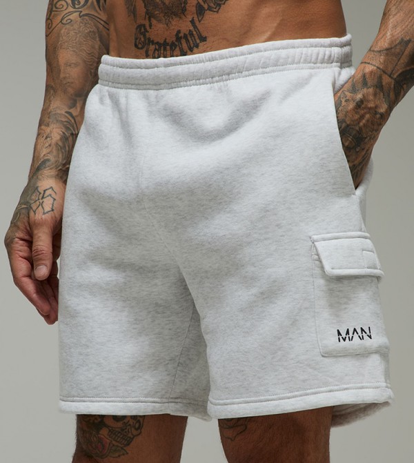 بوهو مان  ملابس رياضة - رمادي شورتات