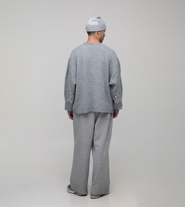 boohooMAN  V-neck Sweaters - Grey V-neck Sweaters