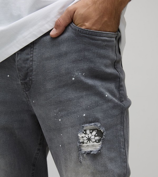 boohooMAN Skinny Jeans - Grey Skinny Jeans