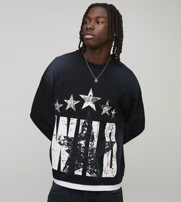 boohooMAN boohooMAN - Black Round Neck T-Shirts