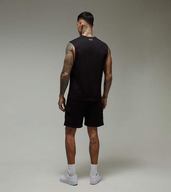 بوهو مان ملابس رياضة - أسود T-Shirts & Vests