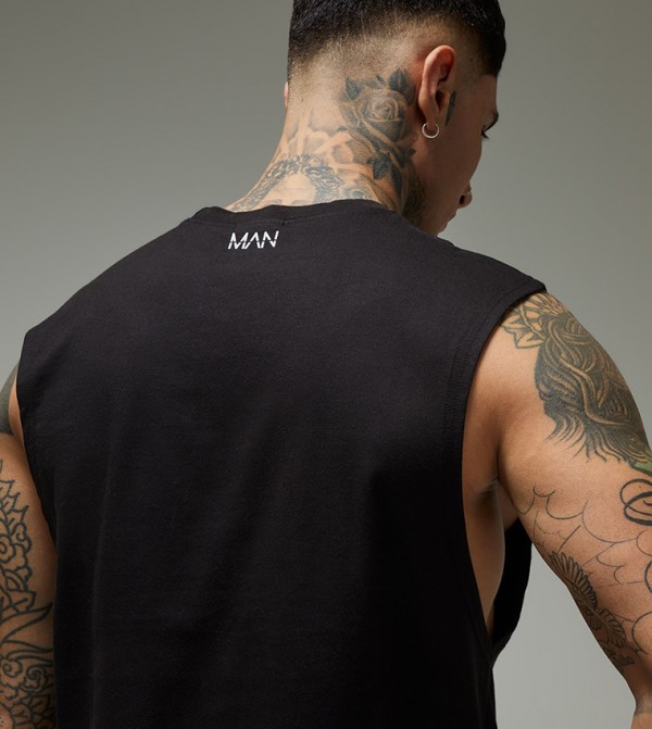 بوهو مان ملابس رياضة - أسود T-Shirts & Vests