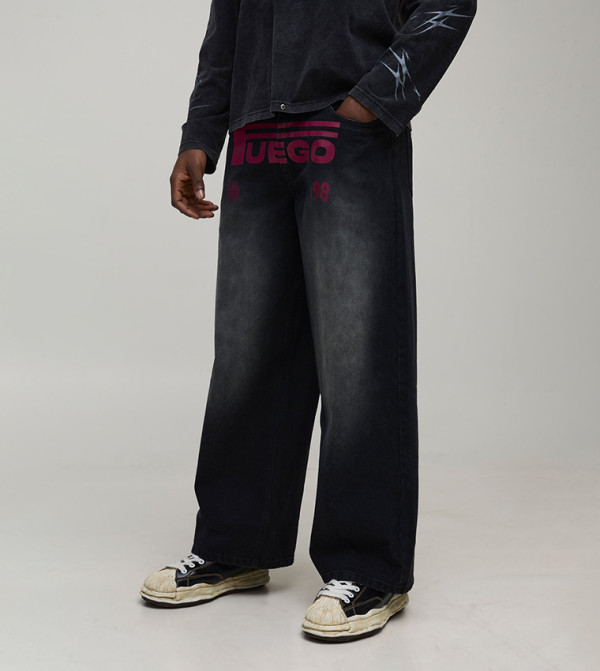 boohooMAN  Jeans - Black Relaxed Jeans