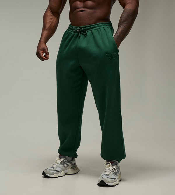 boohooMAN Sportswear - Green Track Pants & Joggers