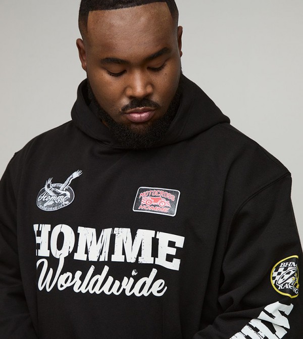 boohooMAN  Clothing - Black Hoodies