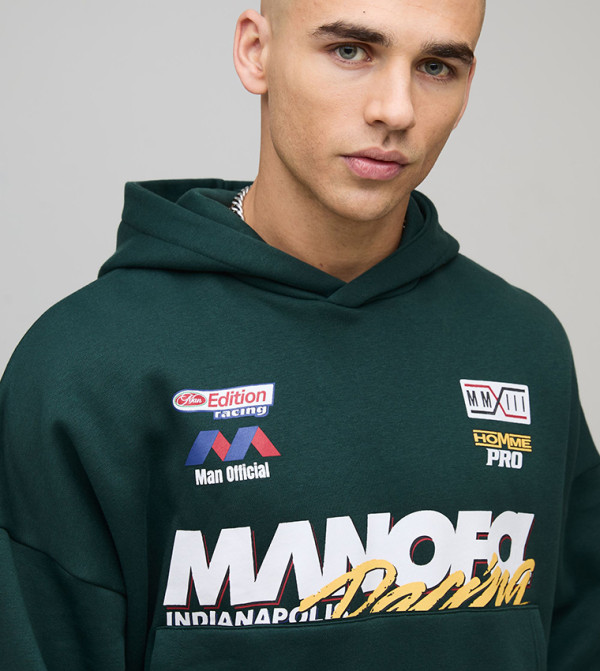 boohooMAN  Clothing - Green Hoodies