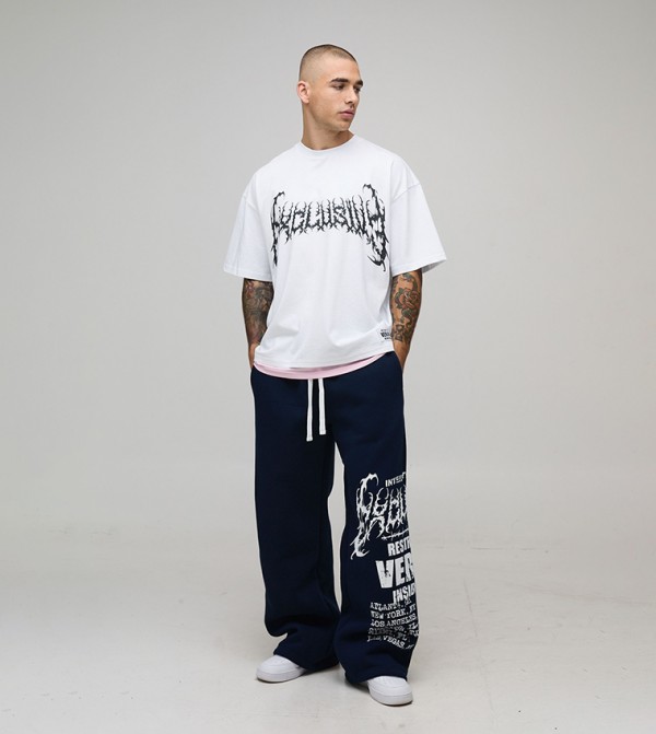 boohooMAN Pants & Chinos - Navy Casual Pants