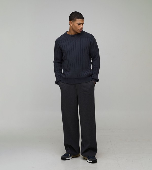 boohooMAN  V-neck Sweaters - Grey V-neck Sweaters