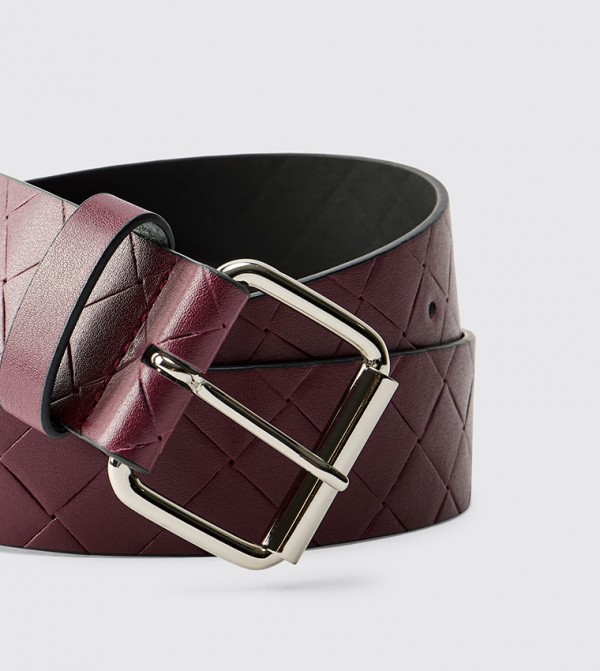 boohooMAN Accessories - Burgundy Non Leather Belts