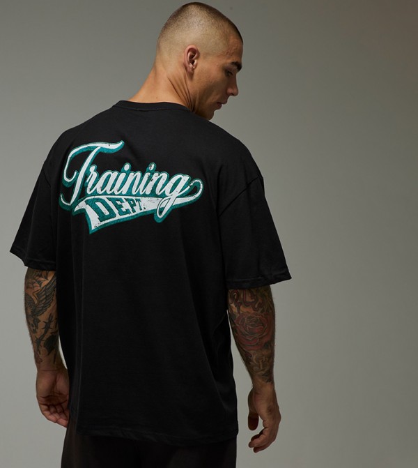 بوهو مان - أسود Round Neck T-Shirts