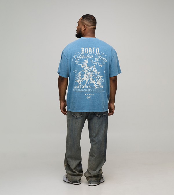 boohooMAN Clothing - Blue Round Neck T-Shirts