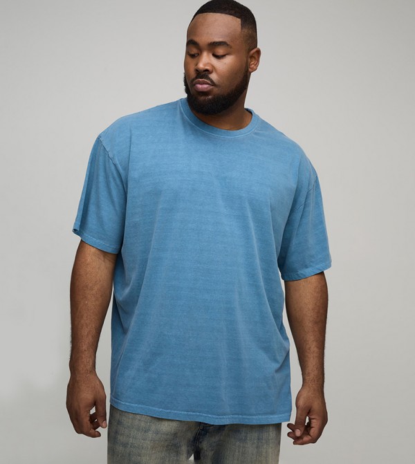 boohooMAN Clothing - Blue Round Neck T-Shirts