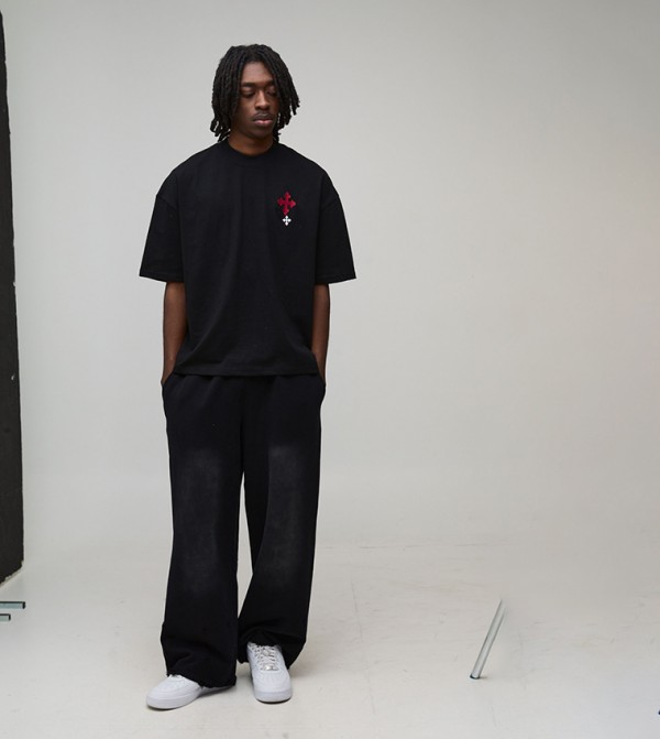 بوهو مان - أسود Round Neck T-Shirts