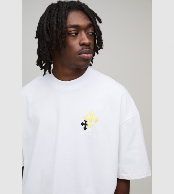 بوهو مان - أبيض Round Neck T-Shirts