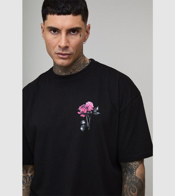 boohooMAN  - Black Round Neck T-Shirts