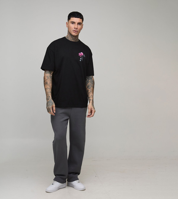 boohooMAN  - Black Round Neck T-Shirts