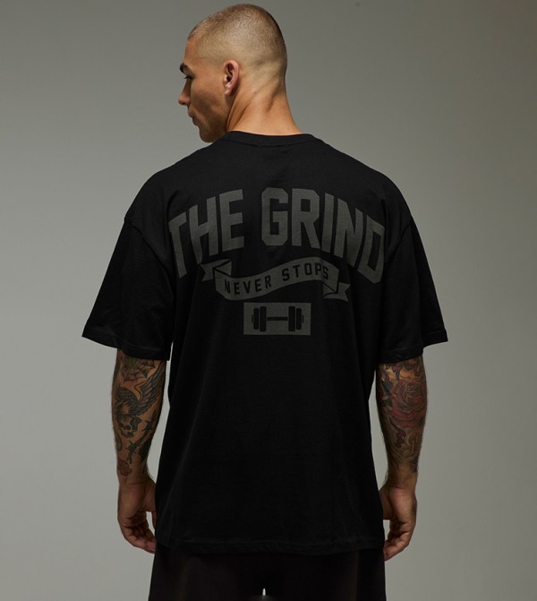 بوهو مان - أسود Round Neck T-Shirts